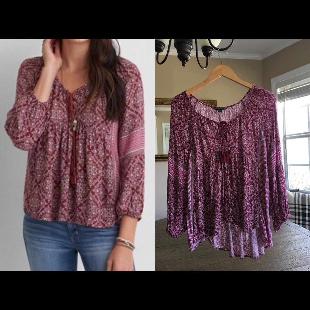 2 for $19/ American Eagle printed blouse